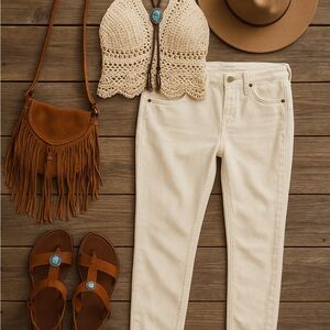 AG Adriano Goldschmied The Abbey Ankle White Skinny Jeans 27R